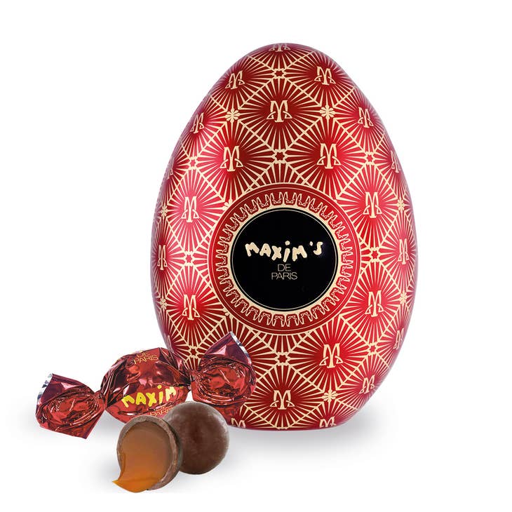 Heart Tin Box Chocolate Covered Nougats - Maxim's De Paris