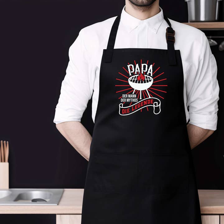 Kreativwerkstatt Hehenberger e.U - Venta al por mayor Delantales - Papa the legend | Delantal para barbacoa