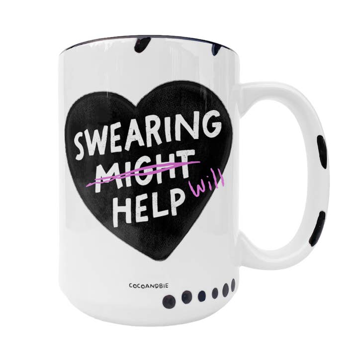 Jurer pourrait aider Tasse 15oz - Langue sale, Drôle, Originalité pour la vente par coco+bie designs