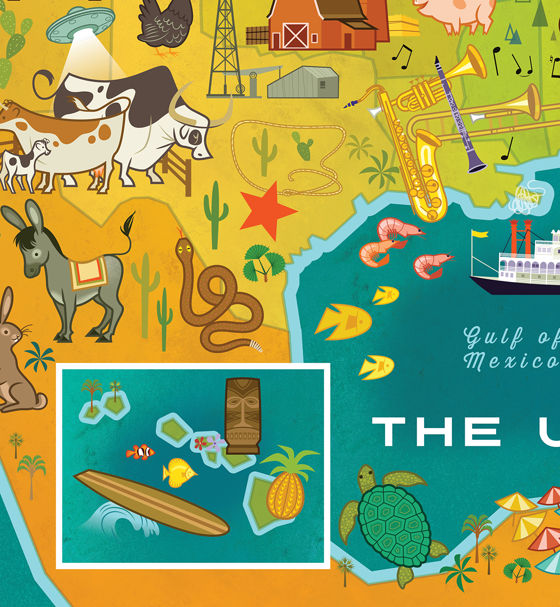 Blue Lobster Puzzles - Wholesale Puzzle - Kids - The United States 100 Pc Puzzle6