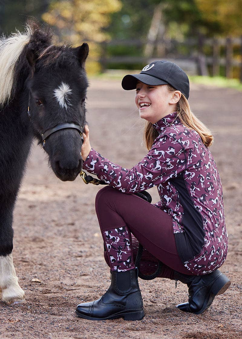 Kerrits – wholesale Sportöverdel – Barn – Kids On Course Quarter Tech Fleece-topp med dragkedja6