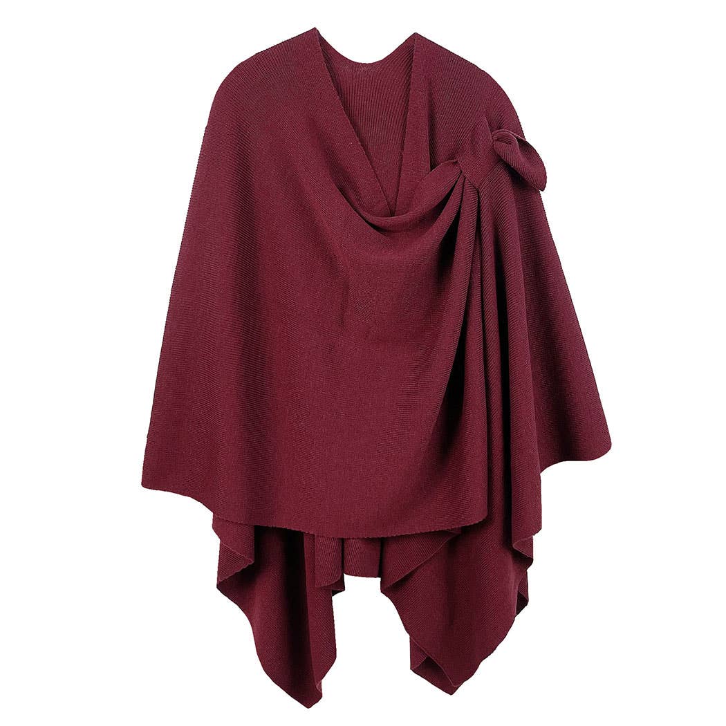 Fashion City - Wholesale Poncho - Women's - Solid Ruana with Shoulder Strap14