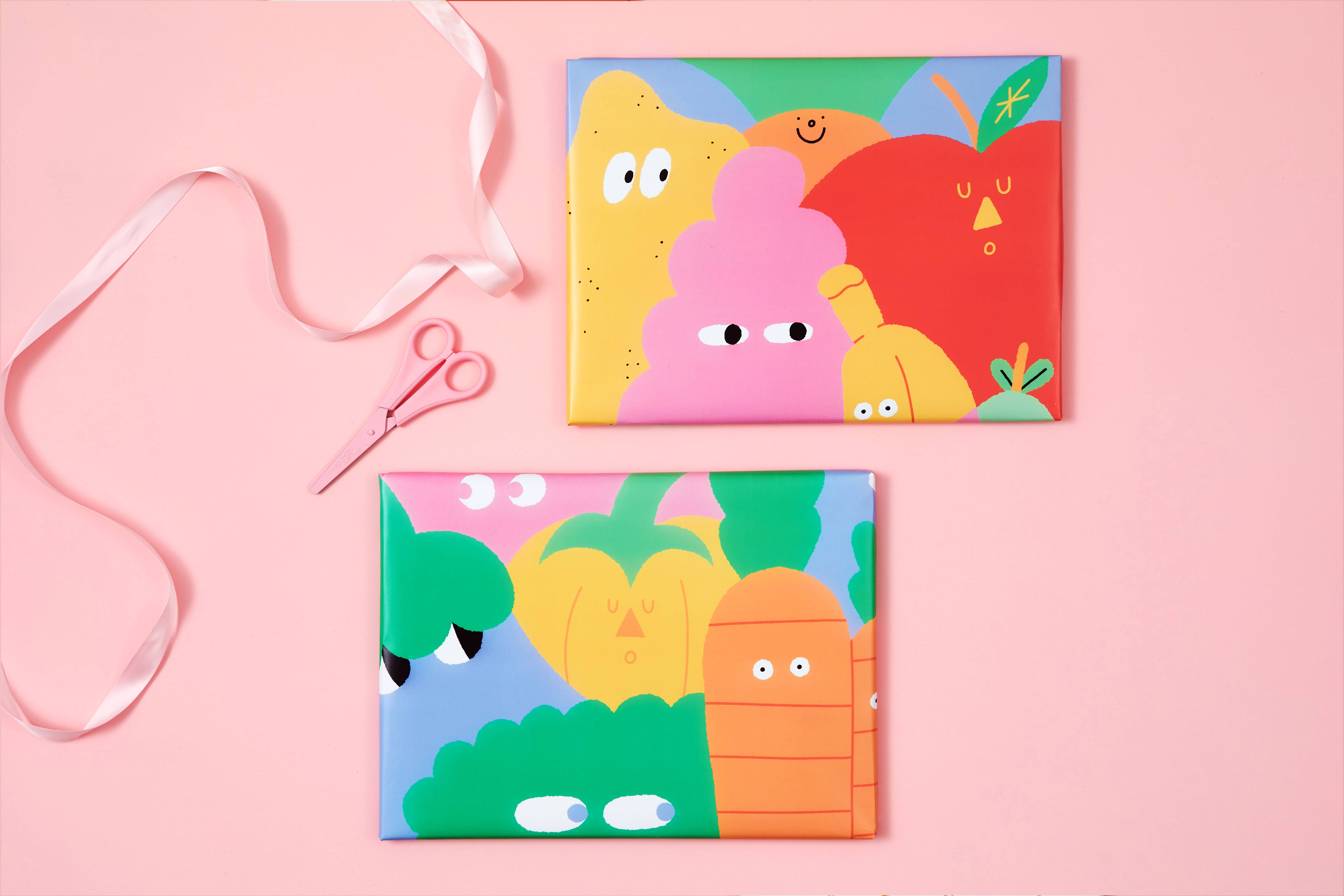 Rumble Cards – Engroshandel Indpakningspapir – Ruller gavepapir - sødt og blomstret design6