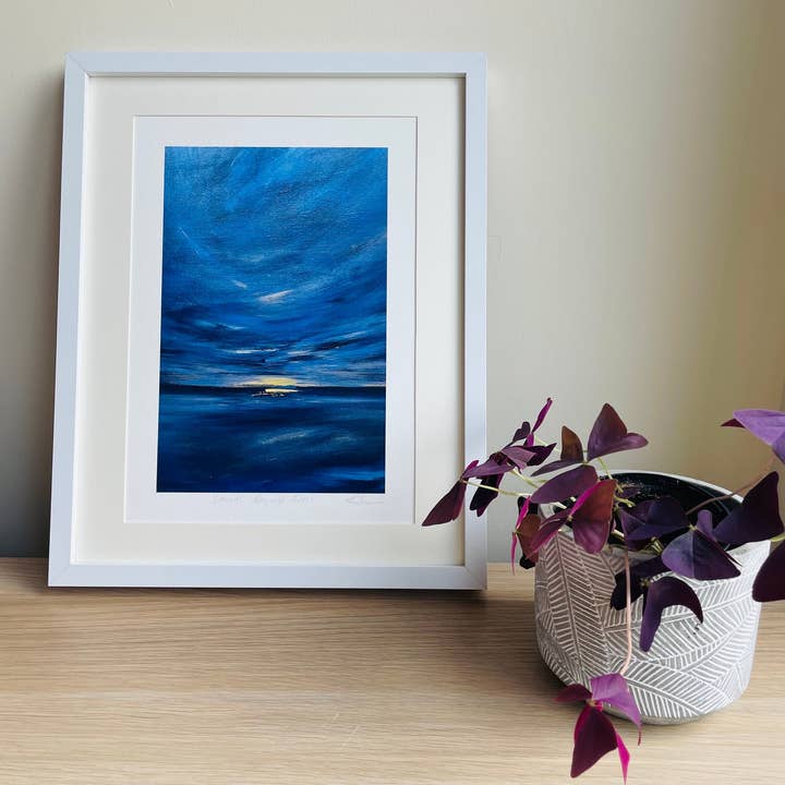 Beth Garner - Wholesale Art Print - 'Lands Beyond Forth' A4 Sunrise Seascape1
