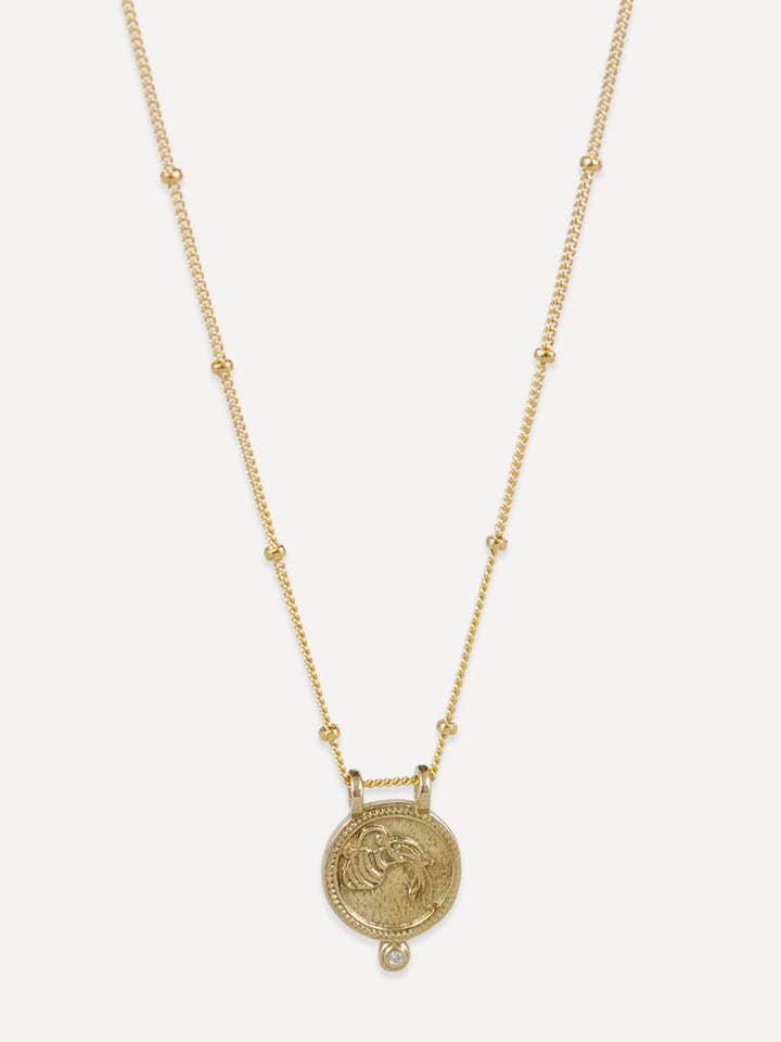Zodiac Necklace - aquarius "rebellious & innovative" for wholesale by Lulu Designs