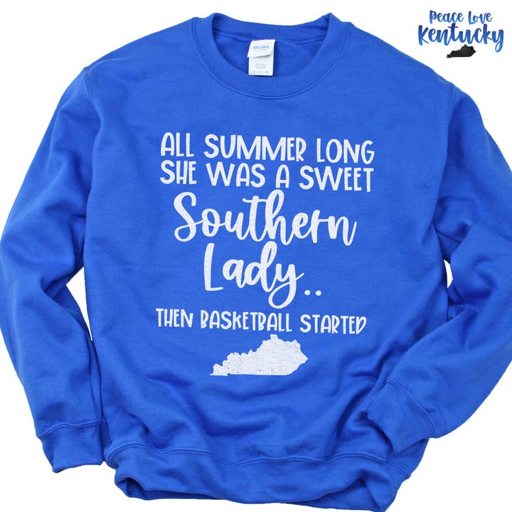 Sweet Southern Lady, KY Basketball | Screen Print Transfer | - SINGLE COLOR (LOW HEAT) for wholesale by PLK Transfers
