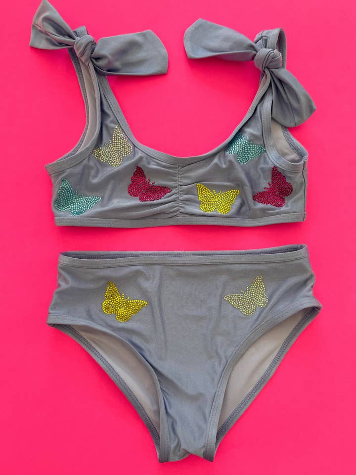 Ellie and Mila - Wholesale Two Piece Swimsuit - Kids - Gem Butterfly Swimsuit4