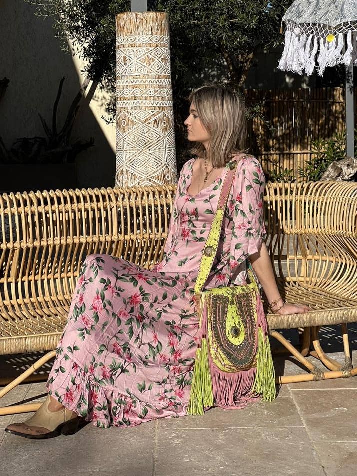 Vestito rosa Nanda per la vendita all'ingrosso da parte di MAMZ'ELLE ZOE