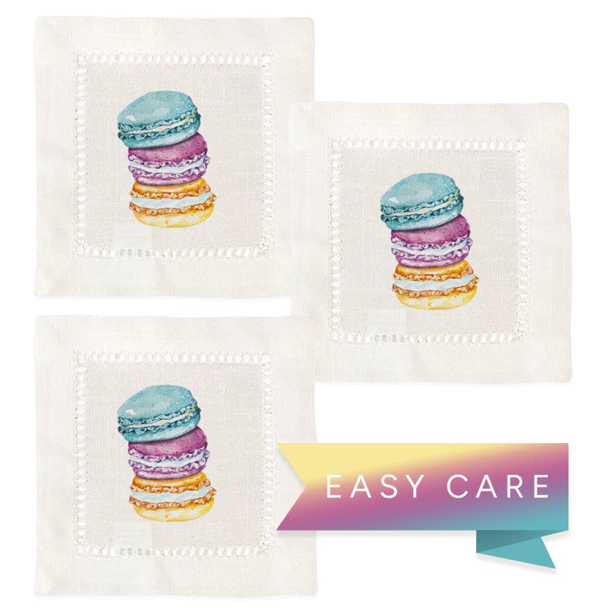 Jolitee – Großhandel Papier- & Stoffserviette – Hohlsaum-Servietten Macaron1