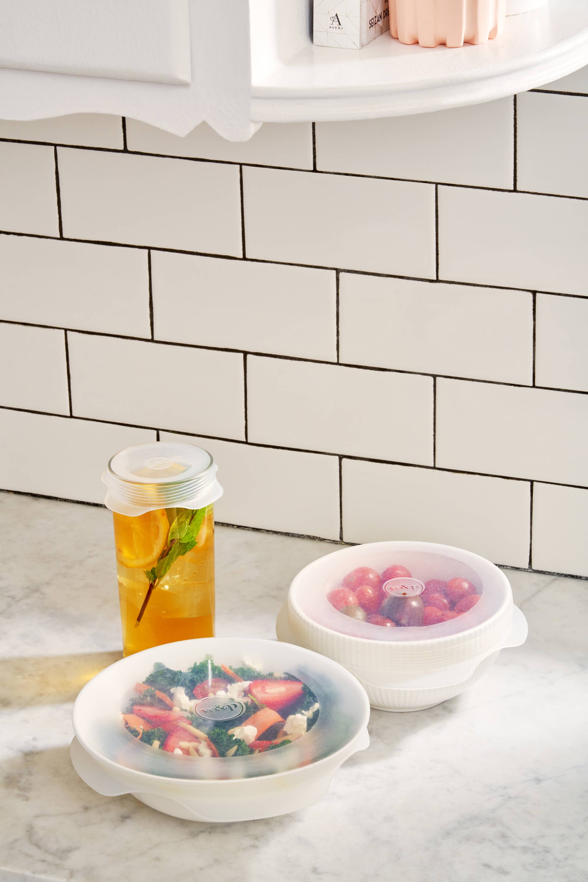 W&P - Wholesale Voedselopslagcontainer - Herbruikbare siliconen stretchdeksels - set van 6 verschillende maten6