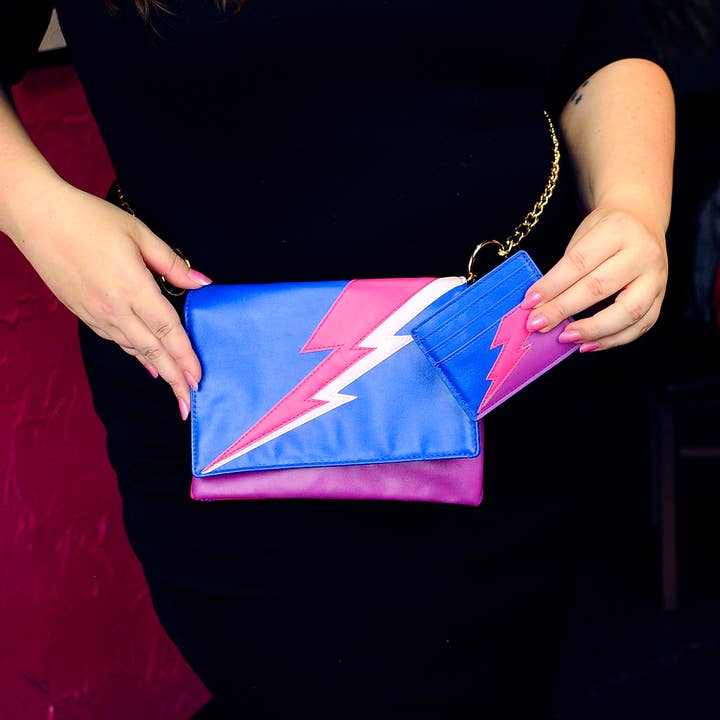 Betsy Dare - Wholesale Clutch Bag - Women's - Lightning Bolt Romy Convertible Clutch in Power Ballad3