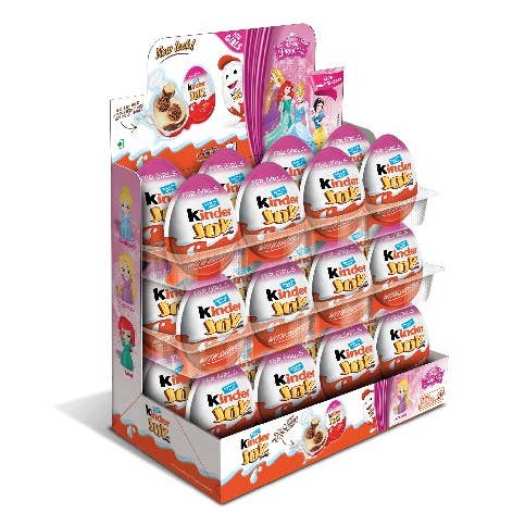 Kinder Joy Eggs Girls Toy Inside 0.71 oz 24 count for wholesale by Snacky Candy