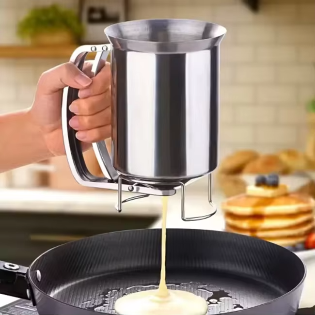 VIGOR - Wholesale Baking Dish - Stainless Steel Kitchen Flour Tool Mix Funnel Dispenser12