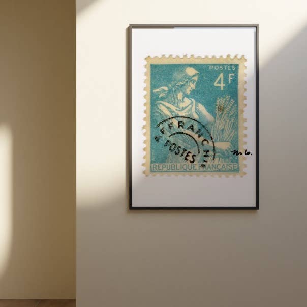 Wish You Were Here, Dear - Venta al por mayor Ilustración - Número 6. Estampilla postal con estampado de recuerdos