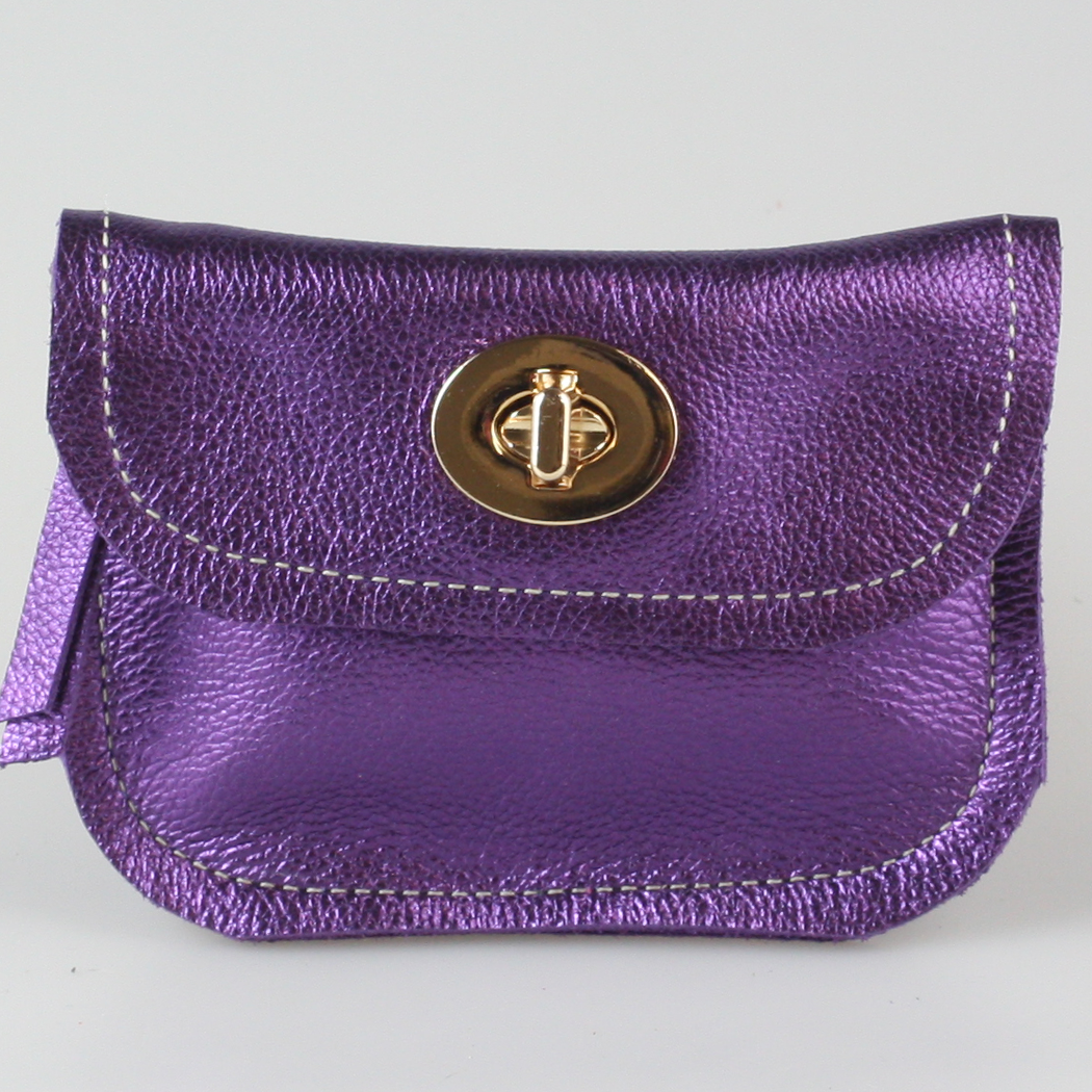Zina Kao Exclusives - Wholesale Wallet - Women's - The Turnlock Metallic Leather Wallets: 3 sizes!40