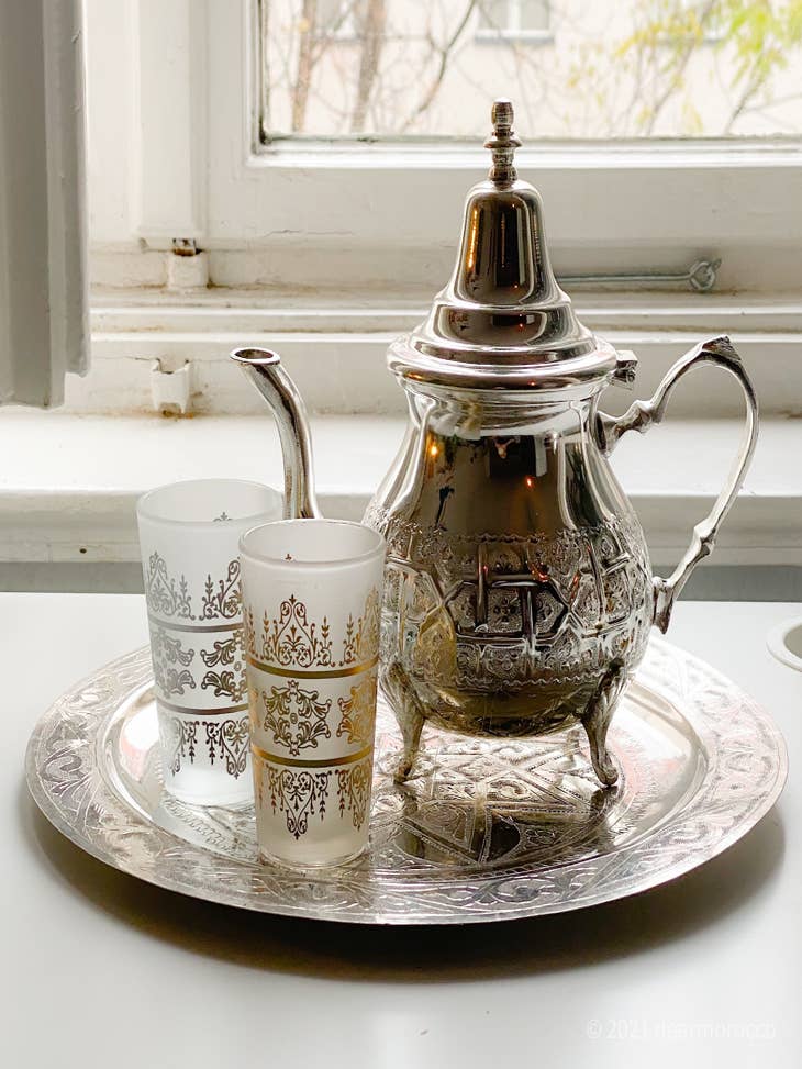moroccan teapot 6 Tea Cups, Moroccan Tea Set Teapot Rectangular