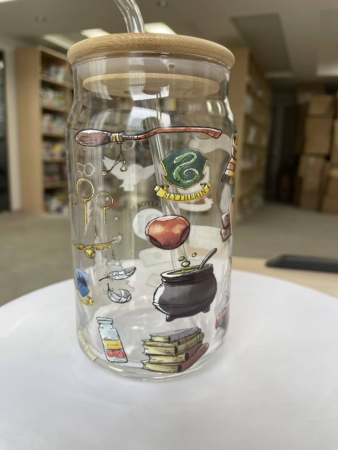 Silver Buffalo - Wholesale Drinking Glass/Cup - Harry Potter Hogwarts Destination 16oz Glass Tumbler2