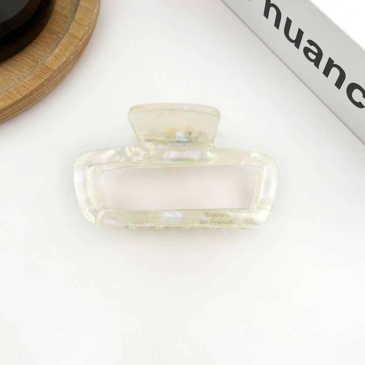 TheDivaSoap - Wholesale Hair Clip - Women's - Classic Rectangle Hollow Claw Clip, Acetate Square Hair Clip
