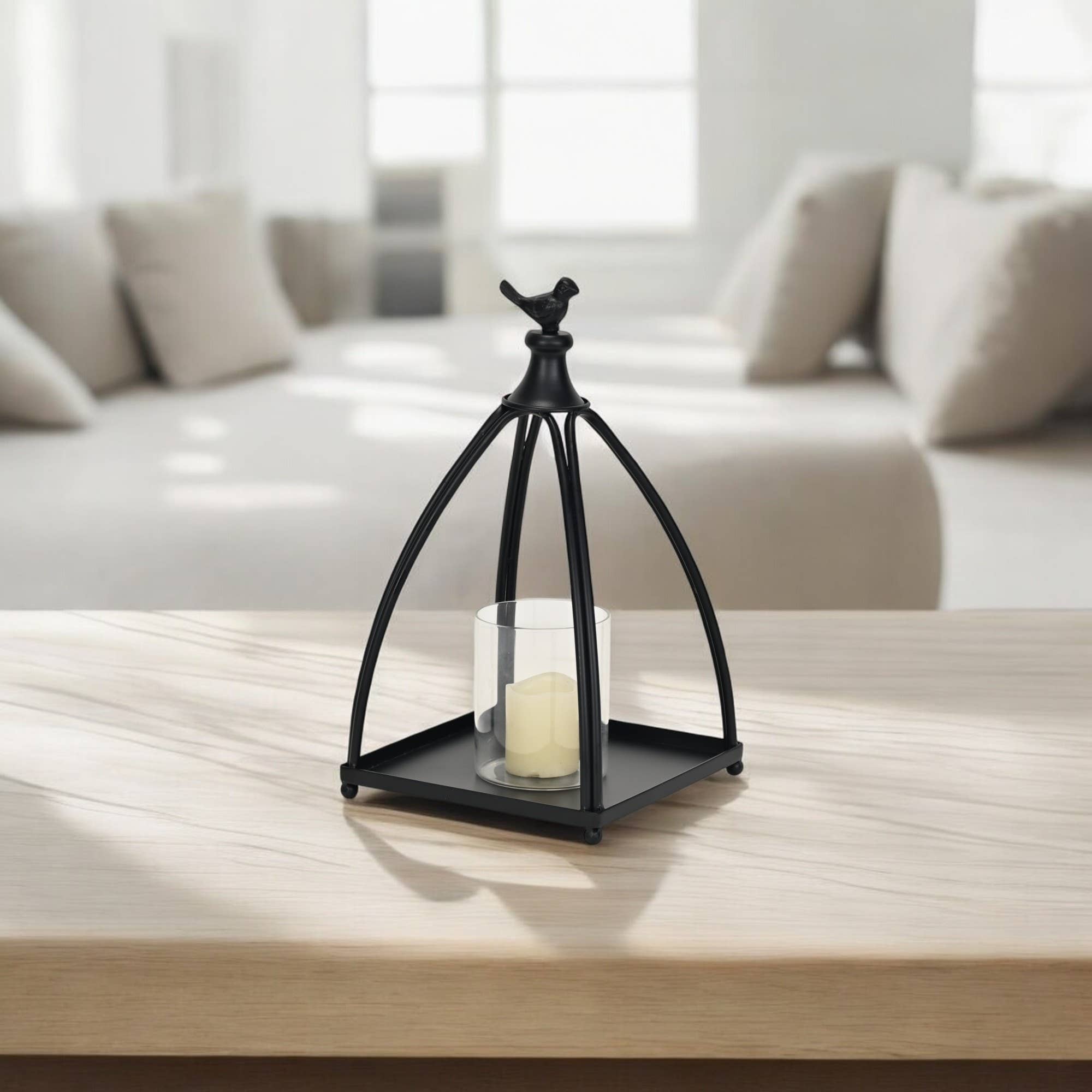 Cheungs Home Decor - Wholesale Lantern - Veldra Curved Mini Table Lantern & Bird Accent10