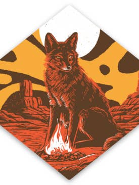 Adesivo «Coyote» di Karissa DeDecker per la vendita all'ingrosso da parte di arteesian