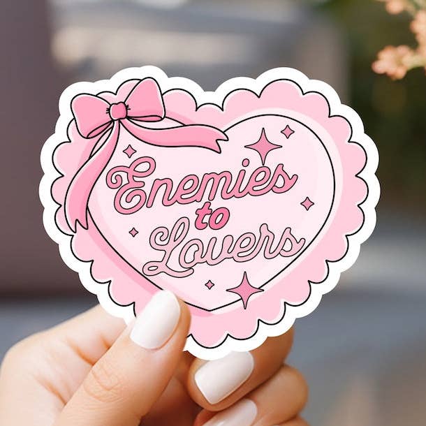 Enemies to Lovers Sticker and other Purchase Wholesale kledingstoffen en fournituren. Free Returns & Net 60 Terms on Faire trending on Faire.