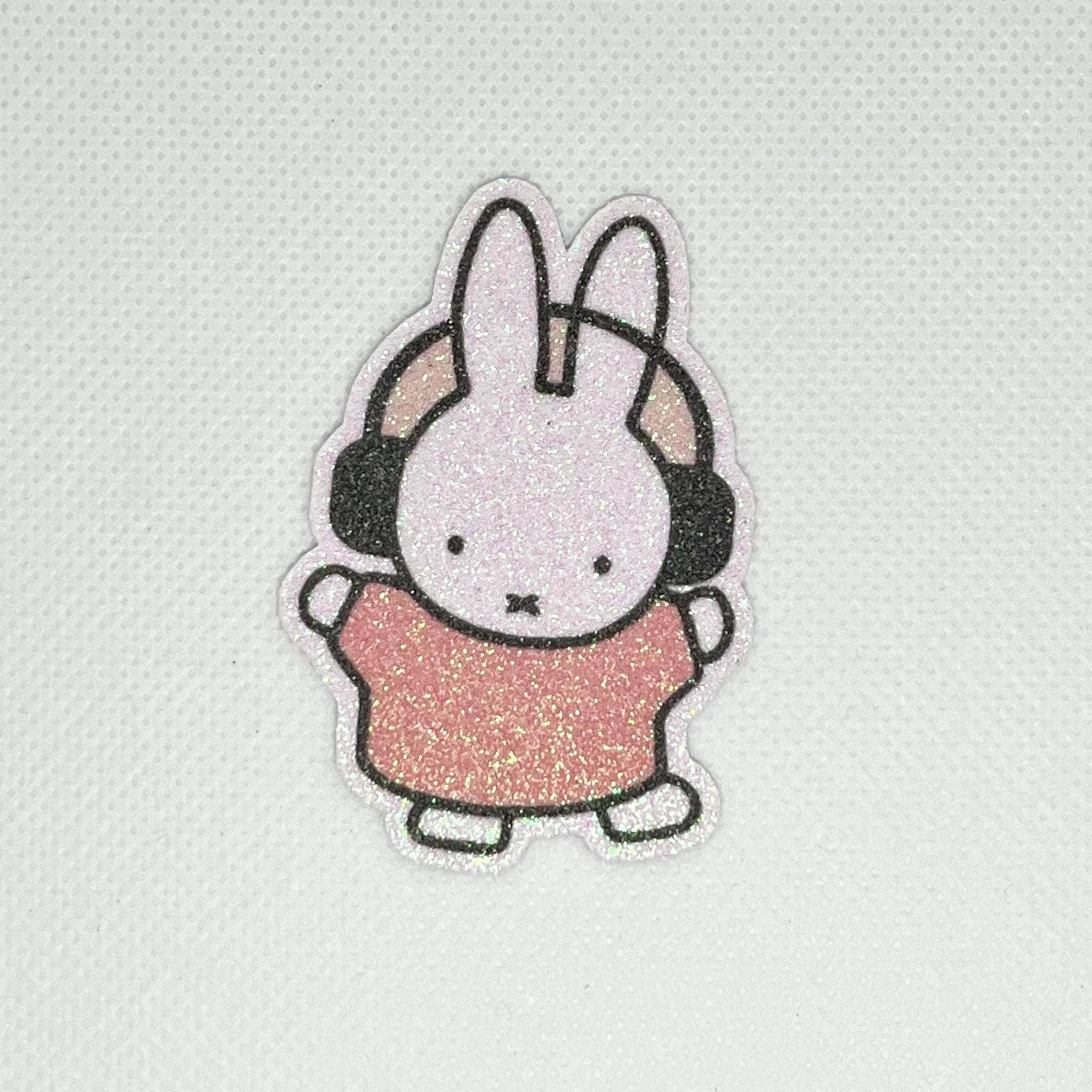 Literary by Ava - Wholesale Sticker - Miffy Wearing Headphones Kiss-Cut Waterproof Sticker1