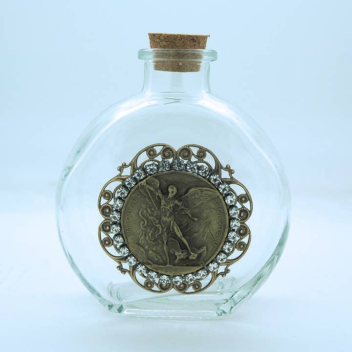 Contreras Designs - Wholesale Water Bottle - VHWB27 - Vintage St. Michael Holy Water Bottle0