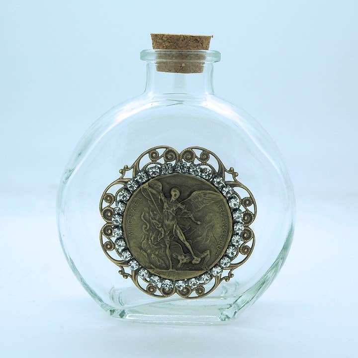 Contreras Designs - Wholesale Water Bottle - VHWB27 - Vintage St. Michael Holy Water Bottle