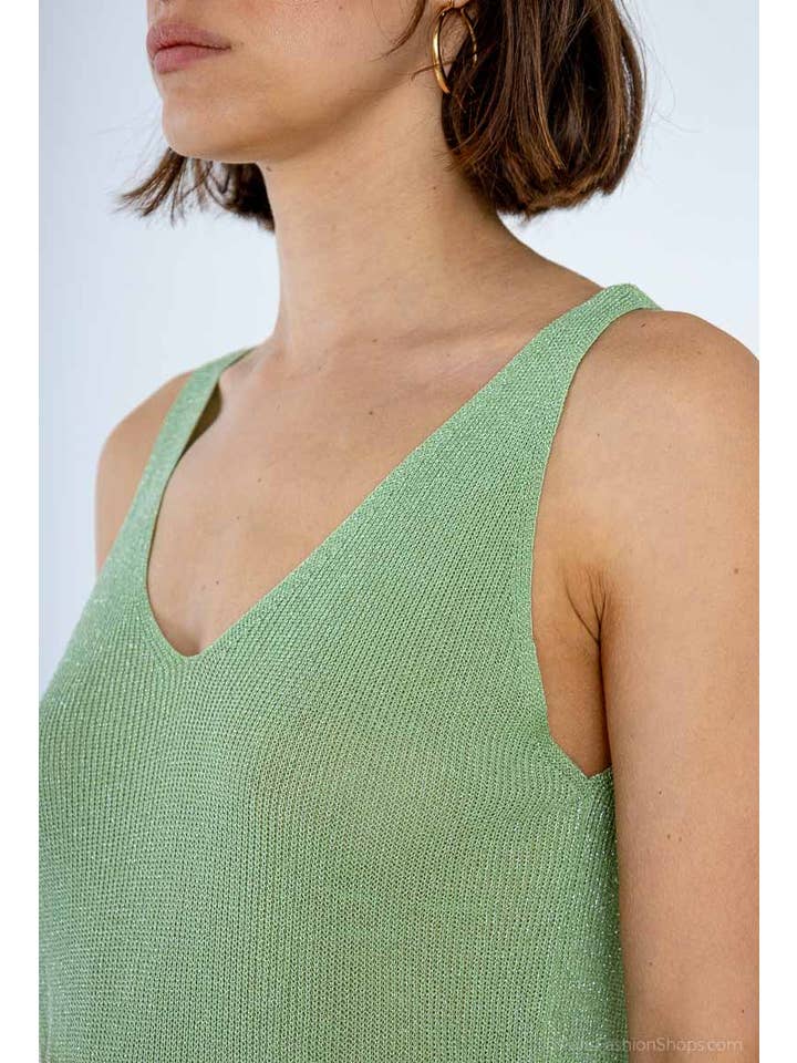 Attrait Paris - Wholesale Tank Top - Women's - Lurex V-neck tank top22