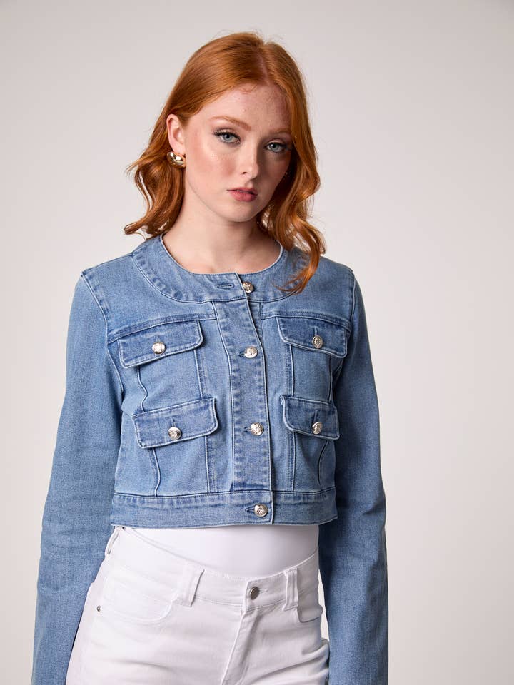 Sabrina Recycled Jacket- Light Stone for wholesale by Blue Revival