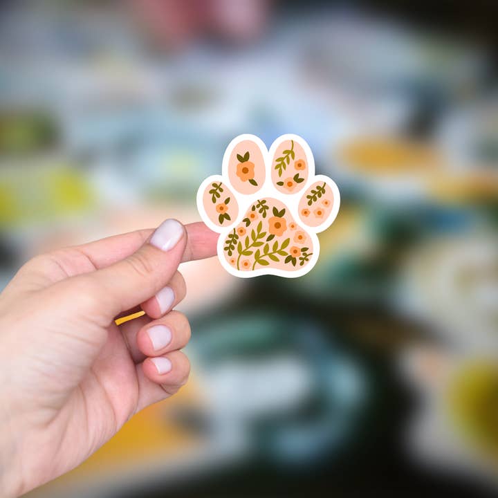 Autocolante de Pata Floral Jardim de Rosas por atacado de The Bookmark Coven