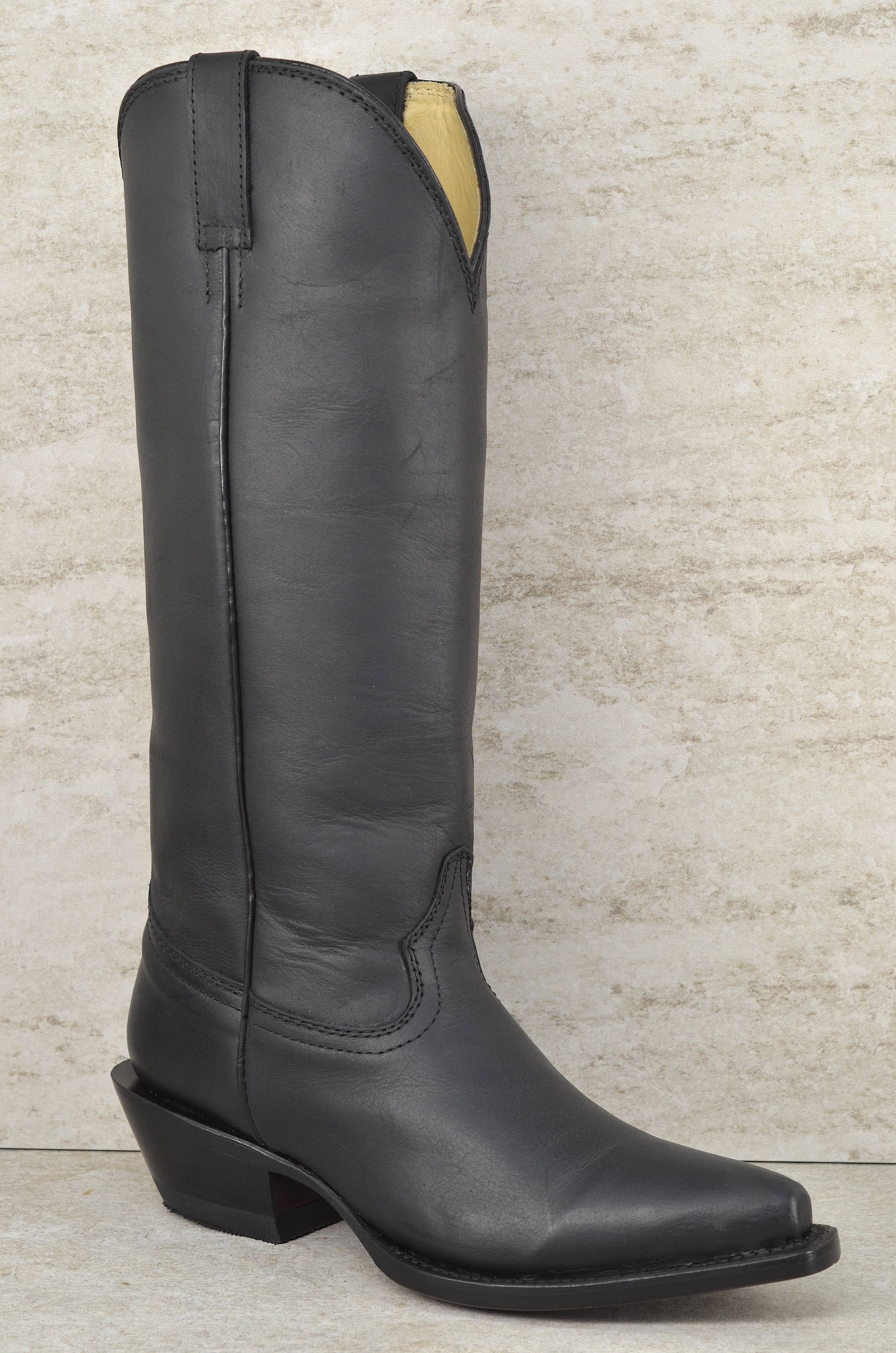 Jolene Matte Black Cowhide Cowboy Boots for wholesale on Faire4