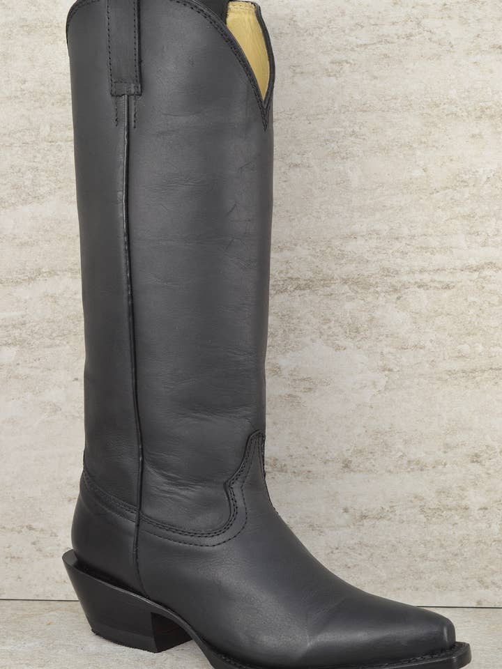 Jolene Matte Black Cowhide Cowboy Boots for wholesale on Faire4