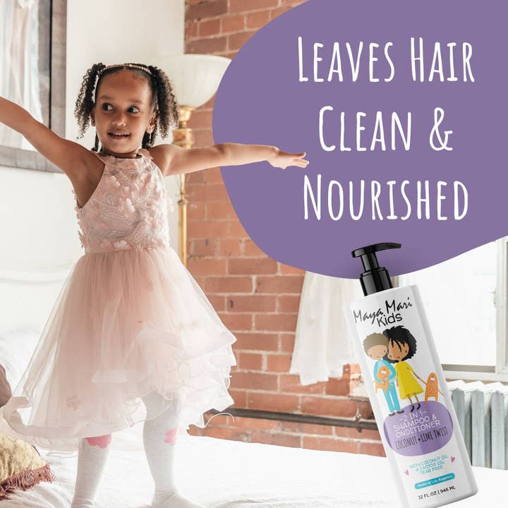 Maya Mari Kids Haircare - Wholesale Hair Conditioner - Baby - Maya Mari Kids 2-in-1 Shampoo and Conditioner With Coconut2