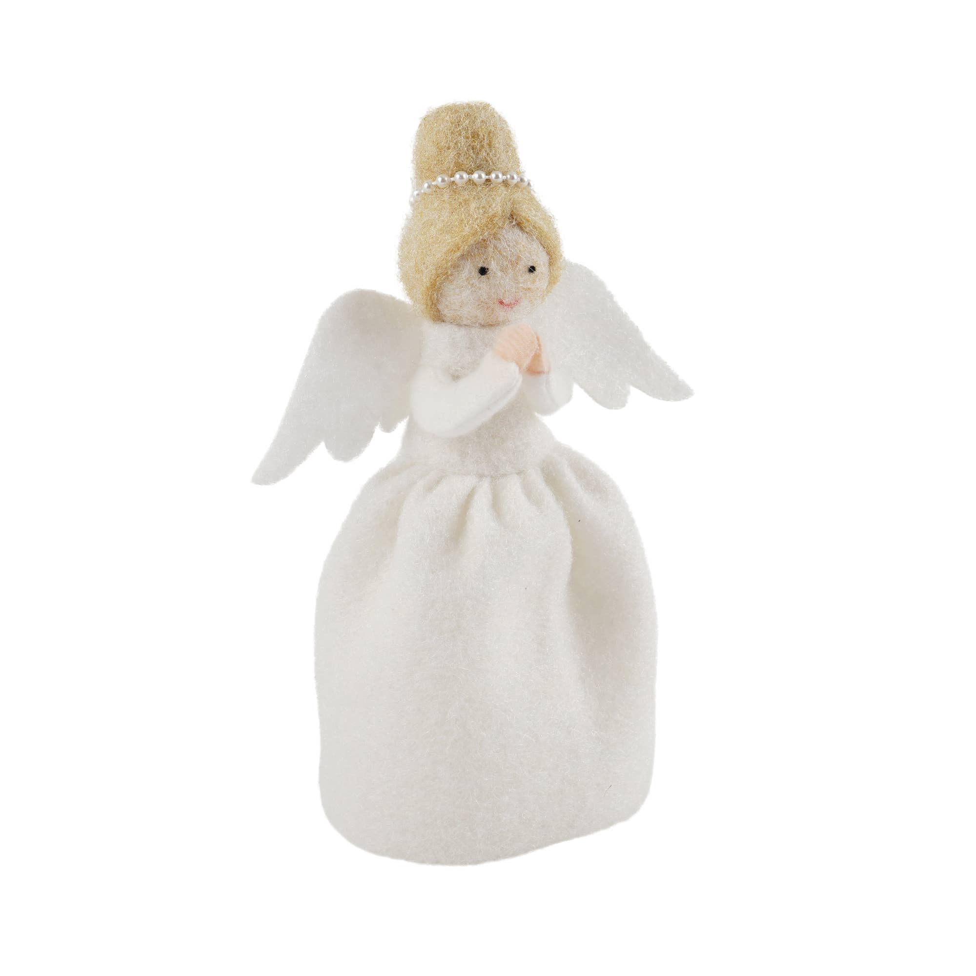 CGB Giftware - Wholesale Tree Topper - Christmas Felt Light Haired Angel Tree Topper2
