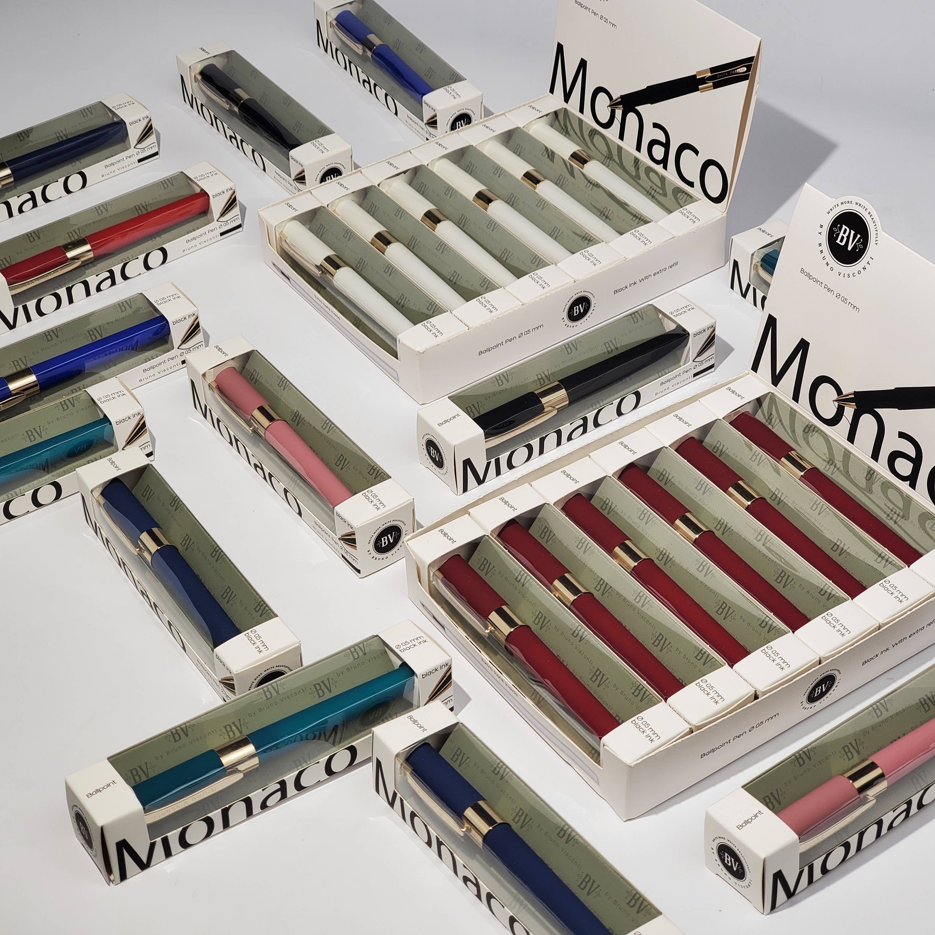 BV by Bruno Visconti - Vente Stylos - Monaco dans un coffret cadeau - blanc3