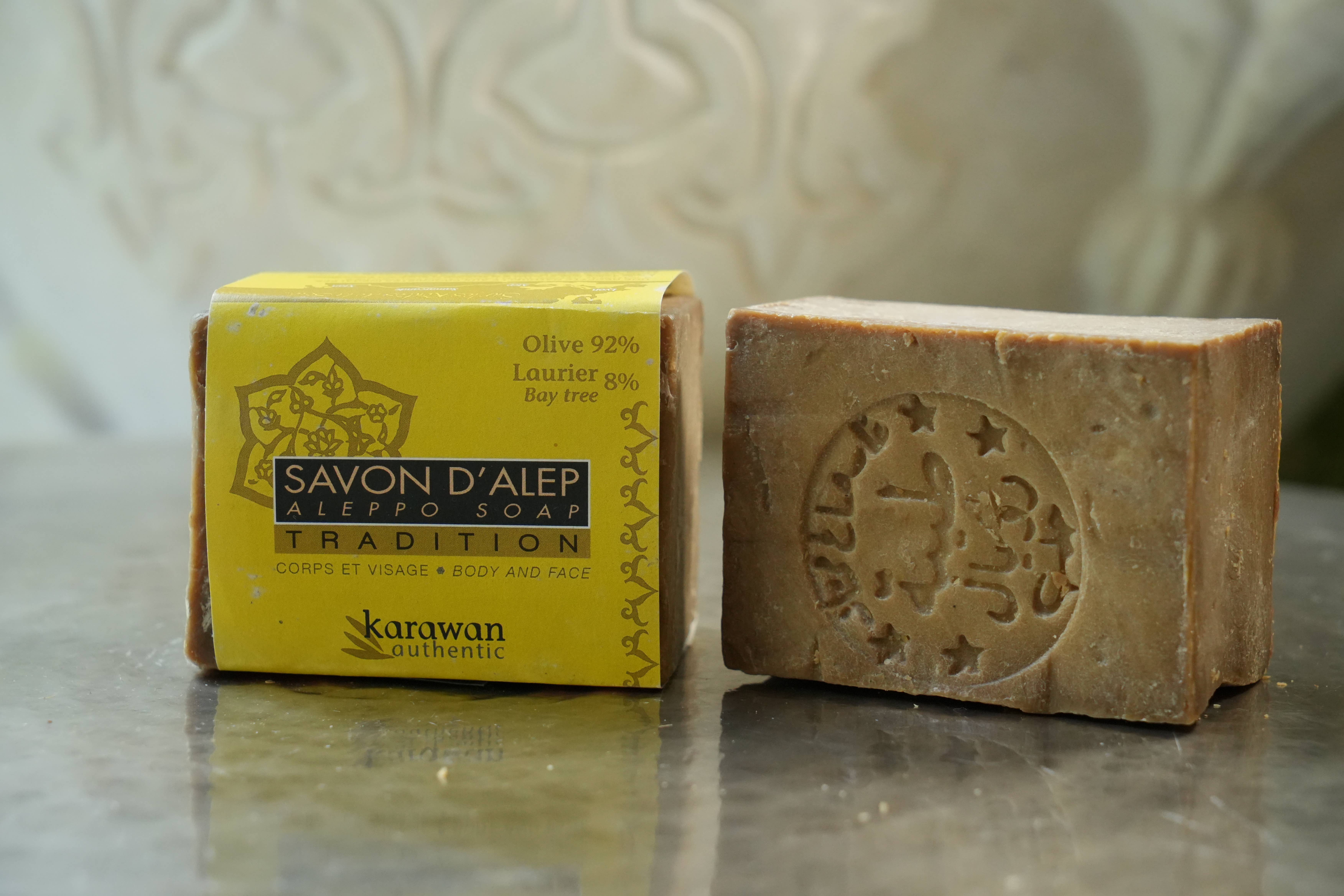 Karawan Authentic - Wholesale Bar Soap - TRADITIONAL ALEPPO SOAP - 92% OLIVE OIL AND 8% BAY OIL1