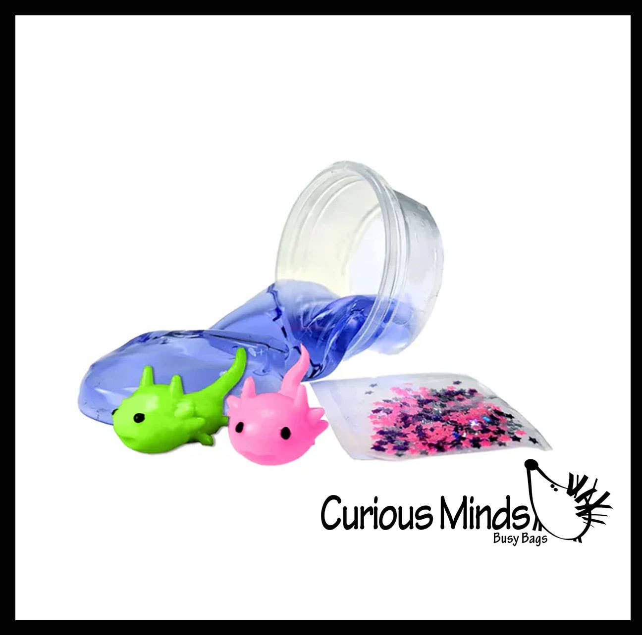 Curious Minds Toys - Wholesale Putty/Slime - Kids - 1 Axolotl and Putty - Putty with 2 Axolotl Figures - Squishy5