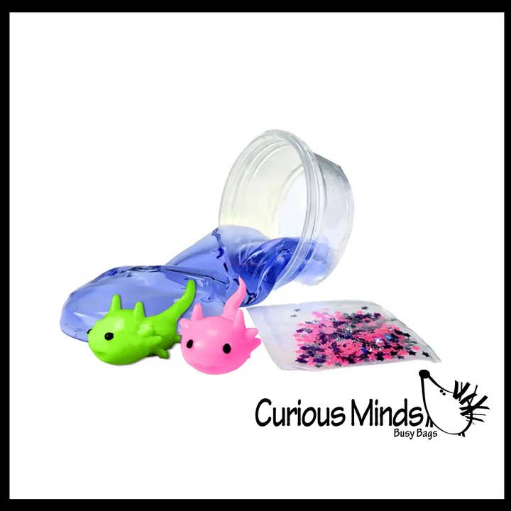 Curious Minds Toys - Wholesale Putty/Slime - Kids - 1 Axolotl and Putty - Putty with 2 Axolotl Figures - Squishy5