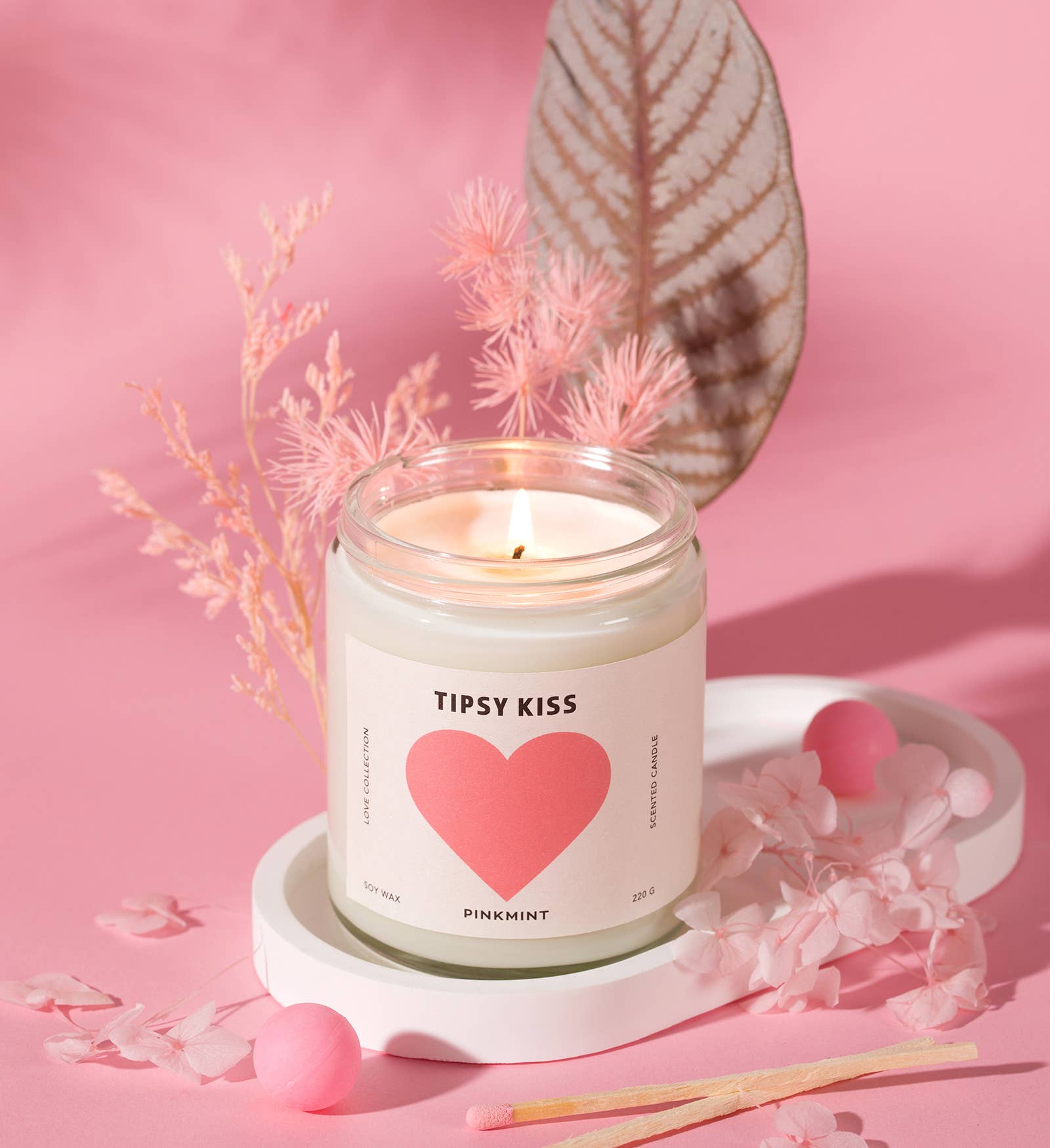 Pinkmint Candle - Wholesale Jar/Filled Candle - Tipsy Kiss Soy Candle