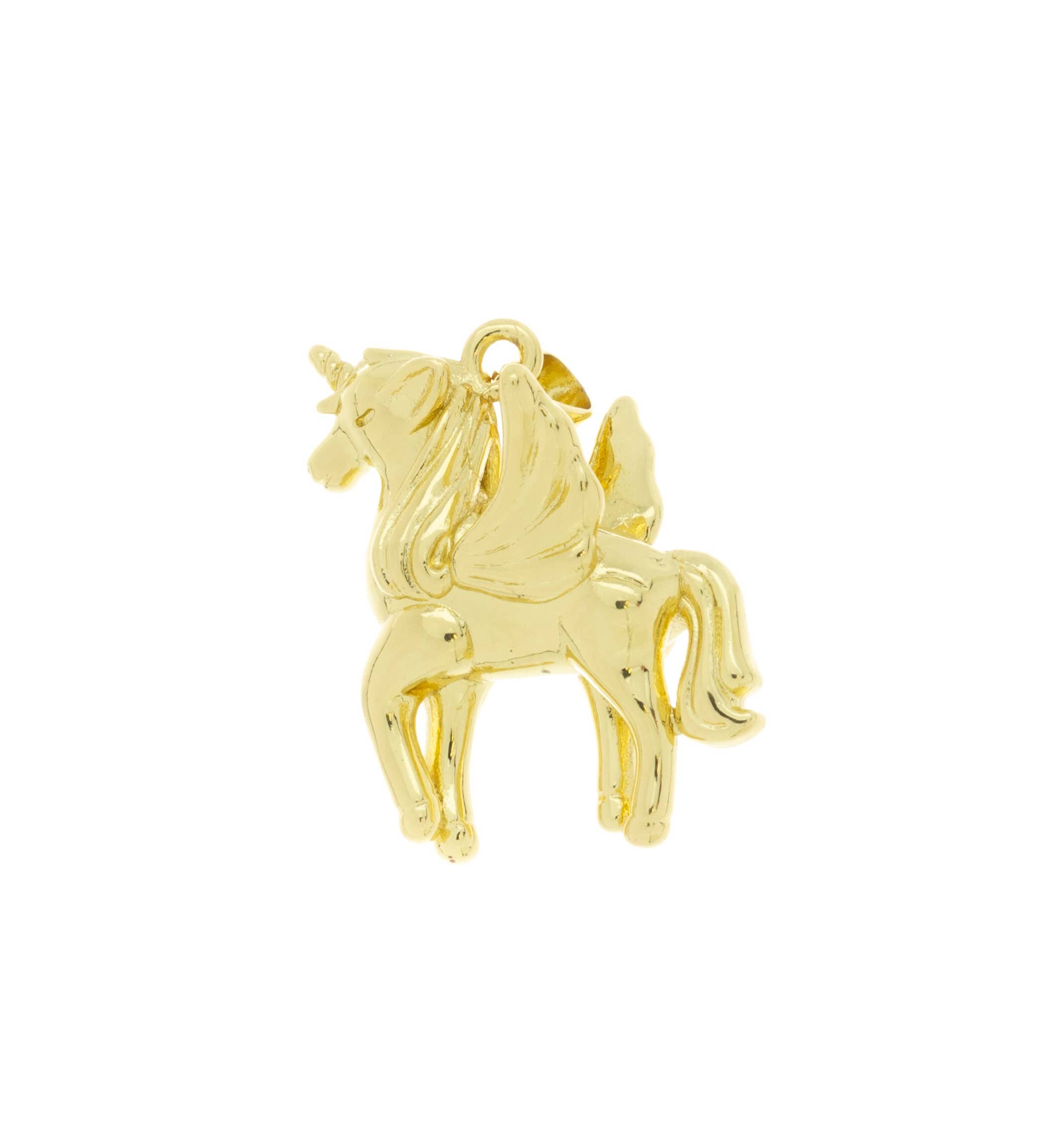Jewel Pledge - Vente Breloques/médailles personnalisées - Pendentif Licorne en Or Fourniture de Fabrication de Bijoux DIY, CPG4641
