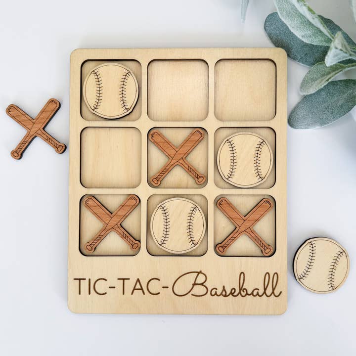 Baseball Tic-Tac-Toe-spil - Sportsgave/holdgave for engroshandel hos Birch House Games & Gifts