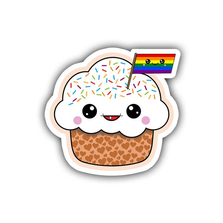 Cupcake Pride Aufkleber für den Großhandel von HackStickers
