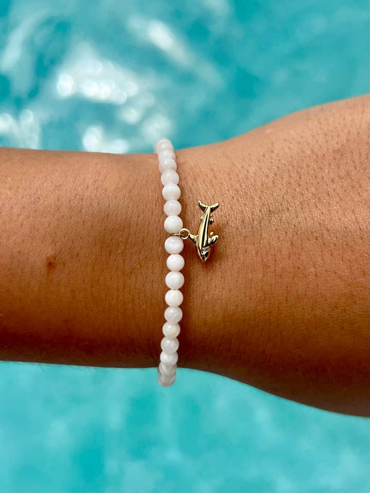 Pulseira de Tubarão com Contas | Jóia de Praia à Prova de Água para Surfista por atacado de HALT