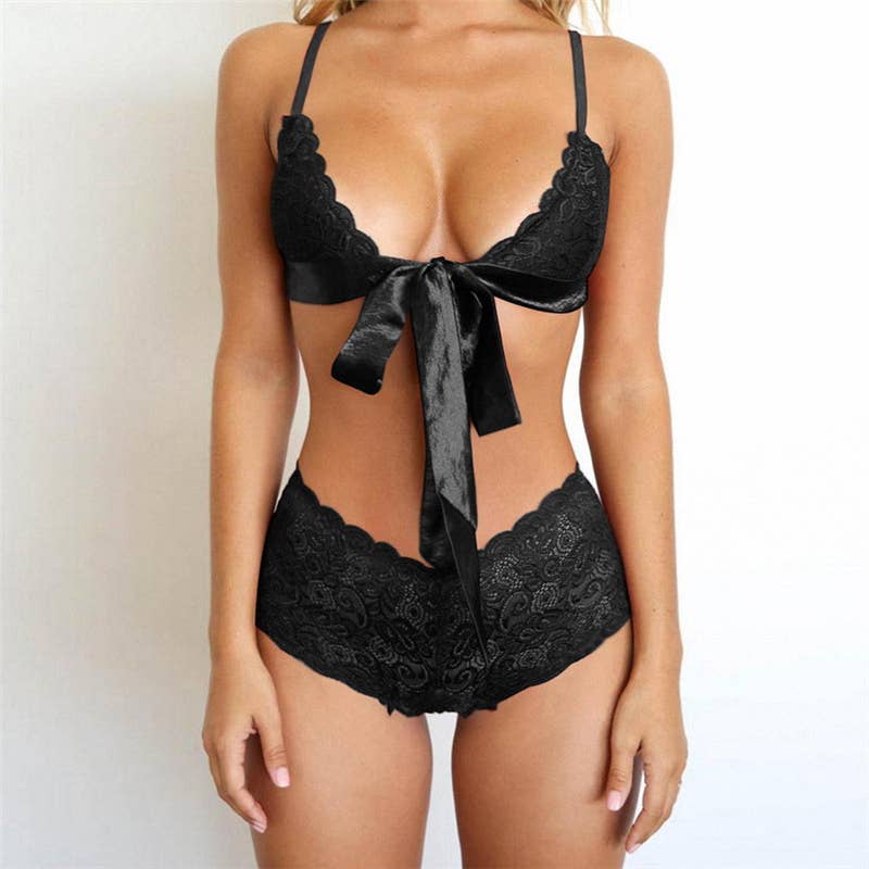 We-vibe - Vente Ensemble de lingerie – femme - Ensemble soutien-gorge Peek-a-Boo et string sans entrejambe0