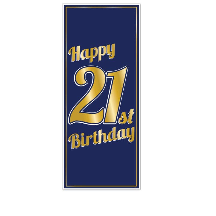 21st Birthday Door Cover 58049 for wholesale by Beistle