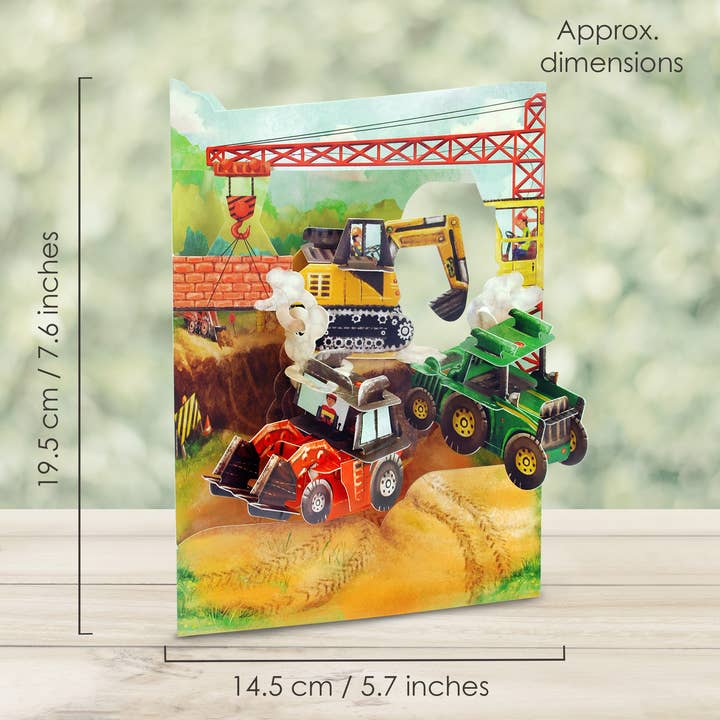 Santoro London - Wholesale Everyday Greeting Card - SC171 – Swing Cards - Tractors And Diggers4