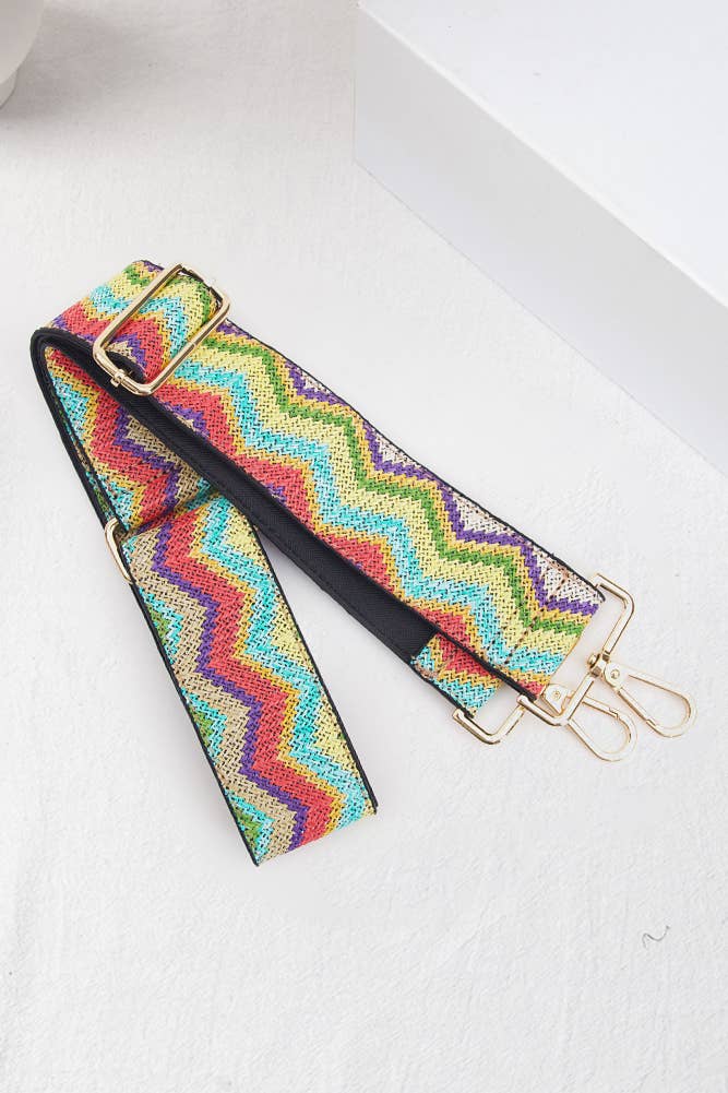 Hana - Wholesale Bag Strap - Women's - Chevron Pattern Straw Bag Straps10