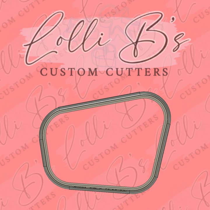Lolli B Custom Cutters - Wholesale Cookie Cutter - Vintage Sign Plaque Cookie Cutter