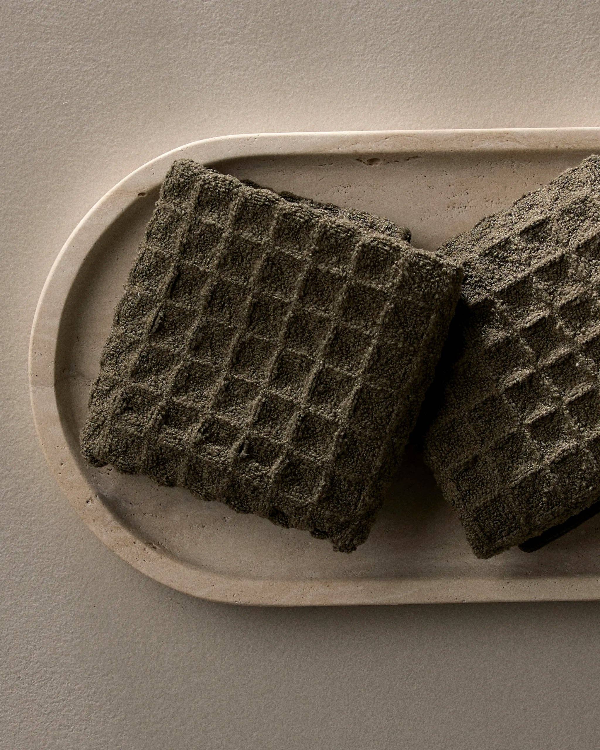 Geometry – Engroshandel Håndklædesæt – Forest Waffle Vaskekludsæt2